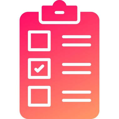 Kontrol listesi. Web simgesi basit tasarım