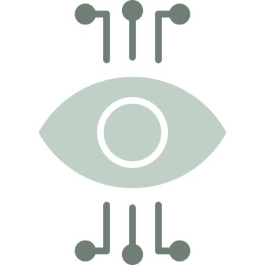 Göz vektör glif simgesini