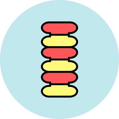 Şirin bir çizgi film simgesinin vektör çizimi