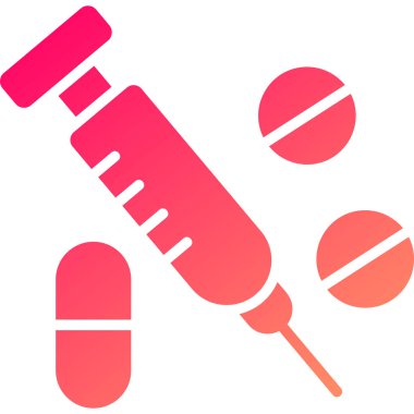 Şırınga simgesi modern vektör illüstrasyonu