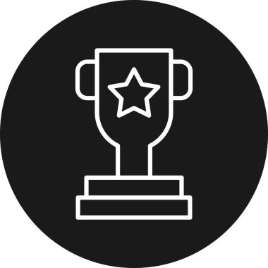 Ödülü Kupası simge vektör çizim