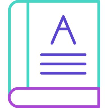 Kitap. Web simgesi basit illüstrasyon