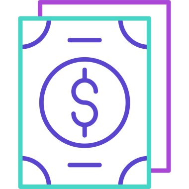 Dolar. Web simgesi basit illüstrasyon