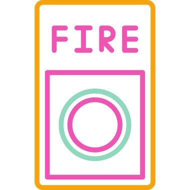 Tek bir ateş simgesinin vektör illüstrasyonu