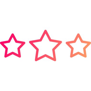 Beş yıldızlı. düz vektör simgesi