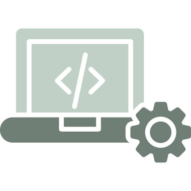 Web geliştirme vektörü düz renk simgesi