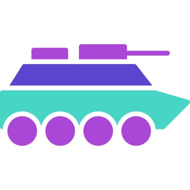 Askeri bir ikon. Tankın vektör çizimi