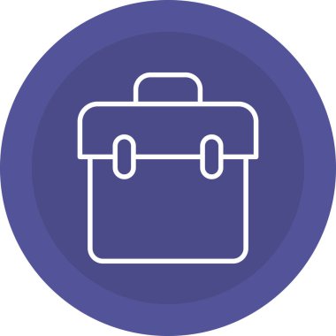 Bavul. Web simgesi basit illüstrasyon