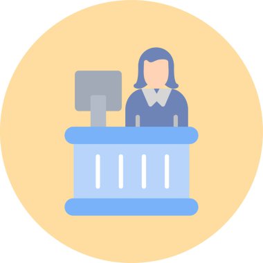 iş düz vektör simgesi