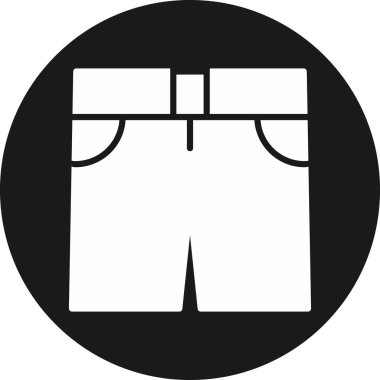 Bir çift siyah şortun vektör çizimi