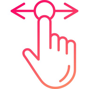 Parmak hareketi. vektör simgesi