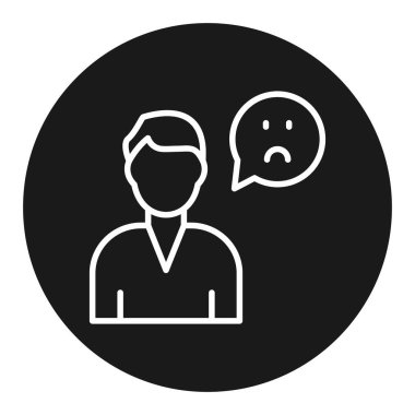 İnsan simgesi vektör illüstrasyon tasarımı ile konuşma balonu