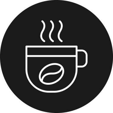 Sıcak içecek çizgisi ikonu olan bir fincan çay.