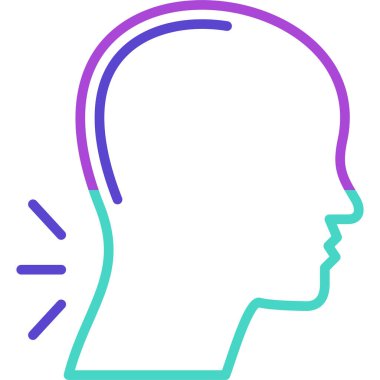 bir kişi simgesi vektör illüstrasyonuyla baş