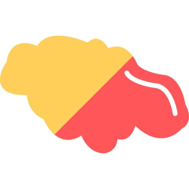 tavuk yassı vektör simgesi