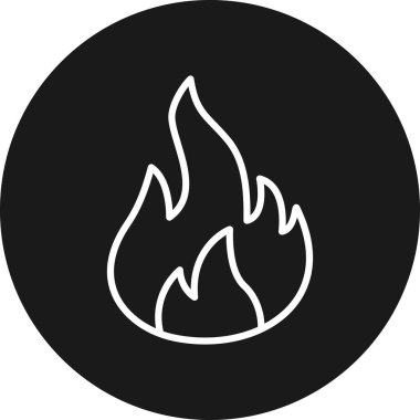 Yangın. Web simgesi basit tasarım