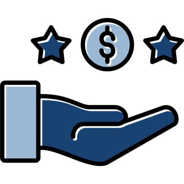 para bağışı simgesi trend tasarımı izole arkaplan