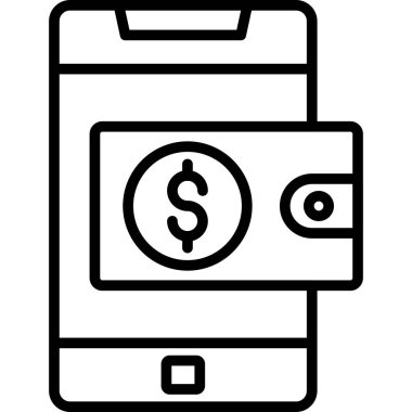 dolar sembollü akıllı telefon, basit biçim