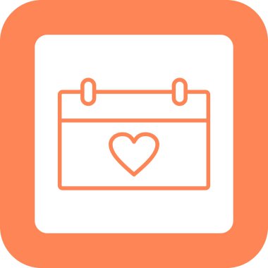 Kalp ikonu vektör illüstrasyonu