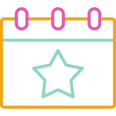 Takvim. Web simgesi basit illüstrasyon