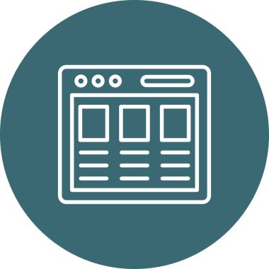 Benzersiz Gazete Vektör Satırı Simgesi