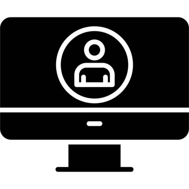 bilgisayar kullanıcı simgesi, vektör illüstrasyonu