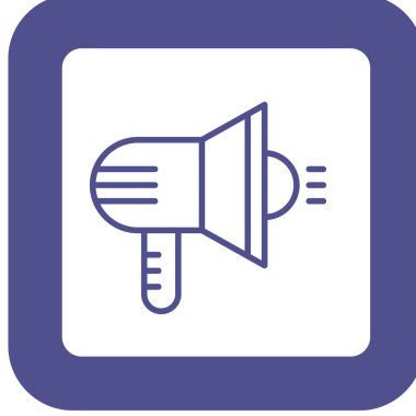 Megafon. Web simgesi basit illüstrasyon