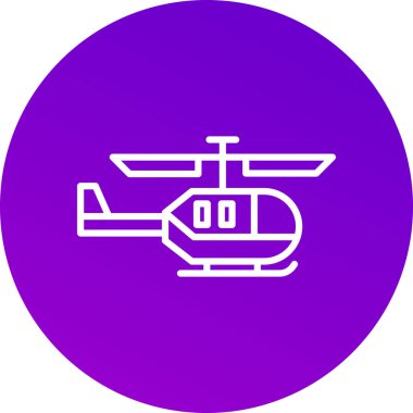 Helikopter simgesi vektör illüstrasyonu