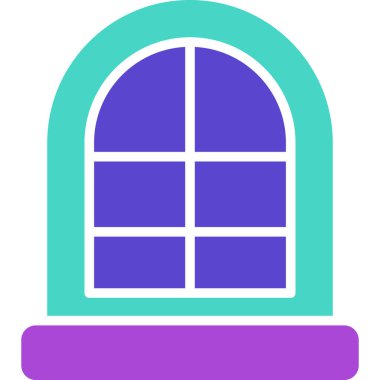 Bina. Web simgesi basit illüstrasyon