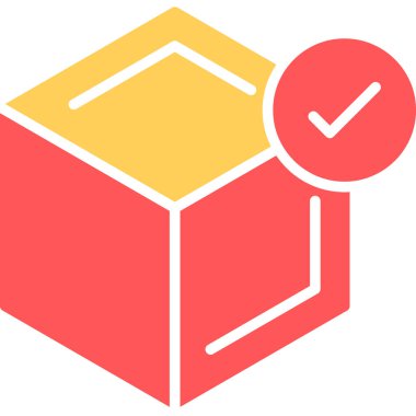 dağıtım kutusu simgesi doldurulmuş taslak biçimi