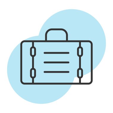 Seyahat çantası simgesinin vektör illüstrasyonu