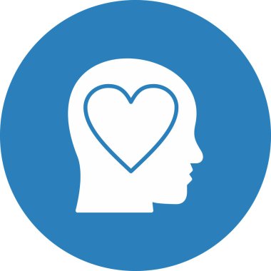 kalp başı düz vektör simgesi