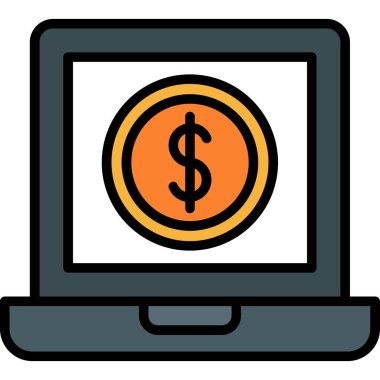 bilgisayar ekranı simgesi. dizin bilgisayar ekranı vektör rengi düz izole