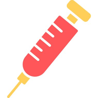 Şırınga. Aşı simgesi vektör çizimi