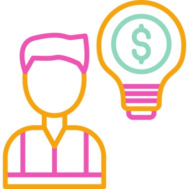 Bir fikrim var. Web simgesi basit illüstrasyon