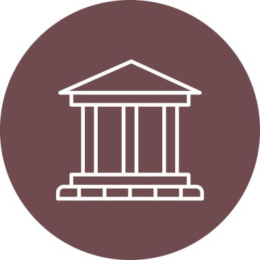 Banka. Web simgesi basit illüstrasyon