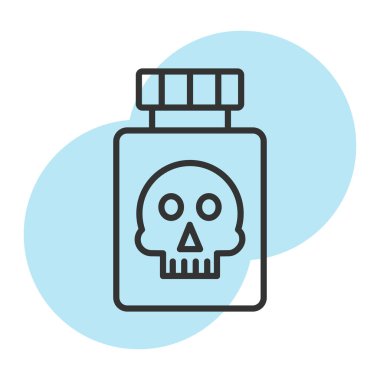 Kafatası. Web simgesi basit illüstrasyon