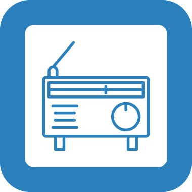 Radyo. Web simgesi basit tasarım