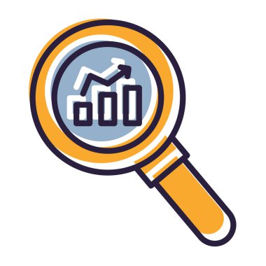 büyüteç ve grafik simgesi
