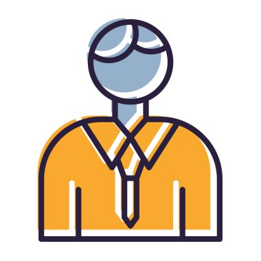 Saç stili vektör çizimi tasarımlı iş adamı avatarı