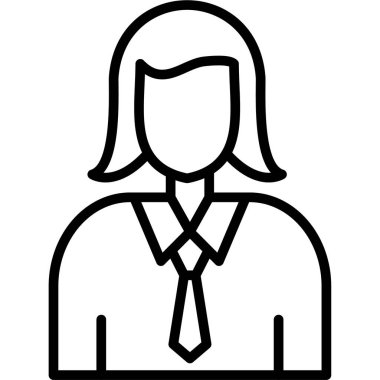 iş kadını avatar vektör simgesi