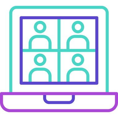 Bilgisayar. Web simgesi basit illüstrasyon