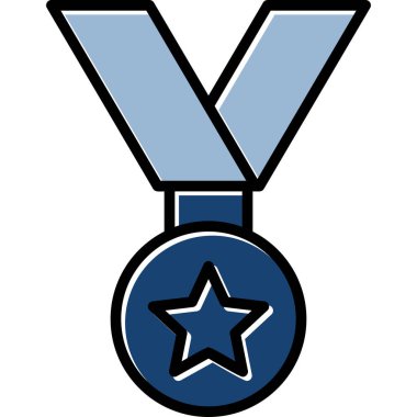 Madalya. Web simgesi basit illüstrasyon