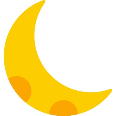 ay düz simge vektör çizim