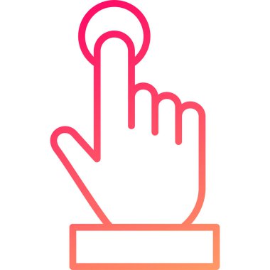 Kırmızı pul tutan bir elin vektör çizimi