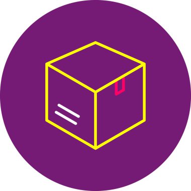 Vektör illüstrasyonu, kutu simgesi