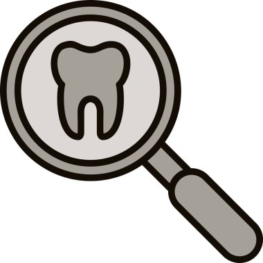 diş simgesi modern illüstrasyon