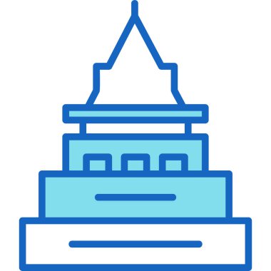 Bina. Web simgesi basit illüstrasyon