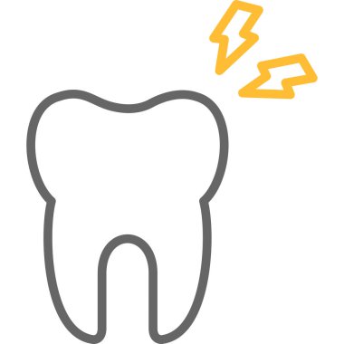 Diş ikonlu diş. vektör illüstrasyonu
