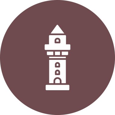 Deniz feneri simgesinin vektör illüstrasyonu